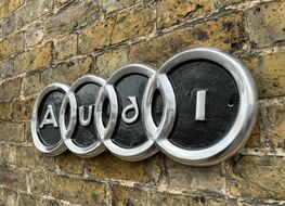 large Audi rings plaque